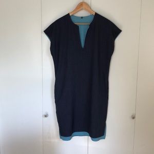Betabrand Reversible Travel Dress w/ Pockets